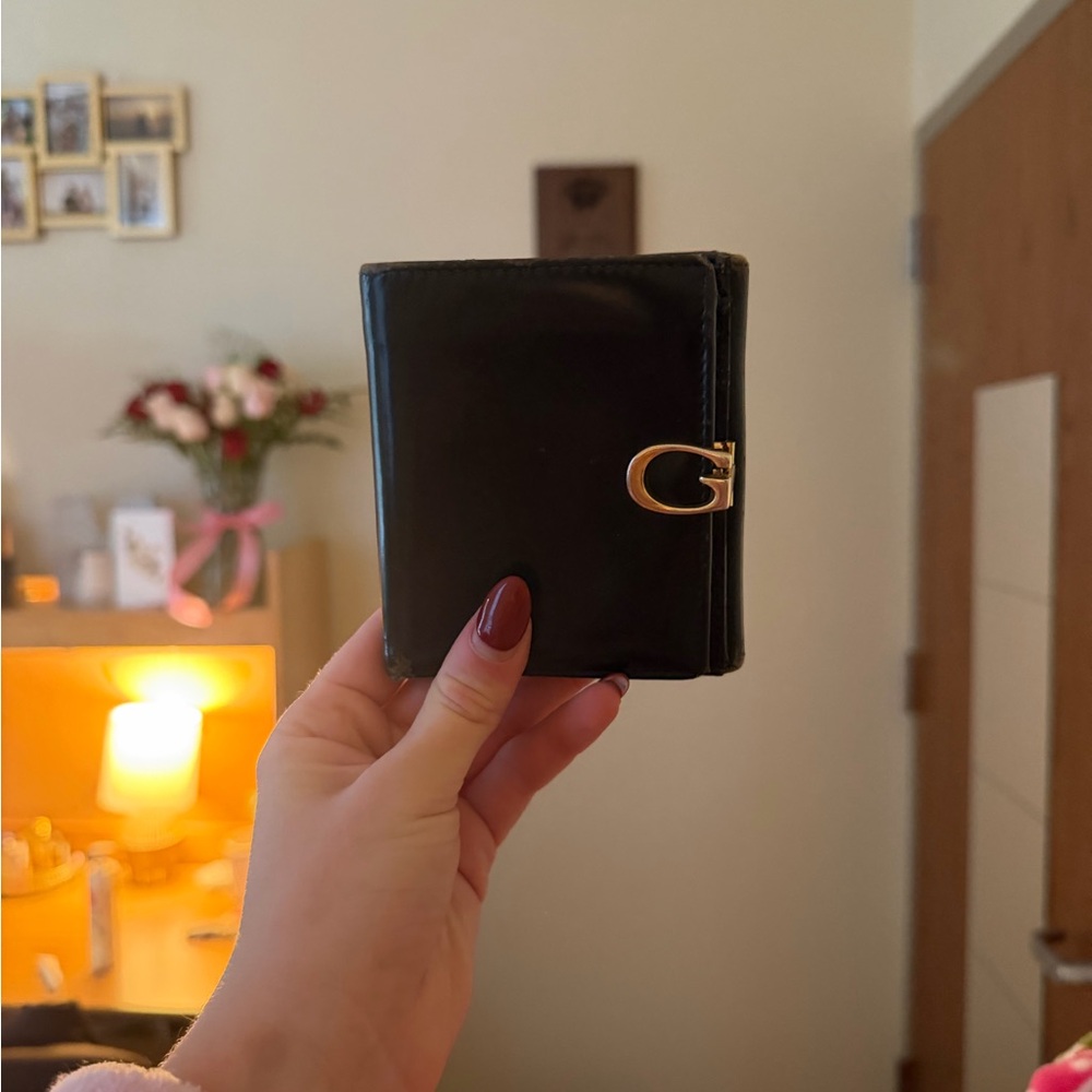 Black Wallet with Gold Accent